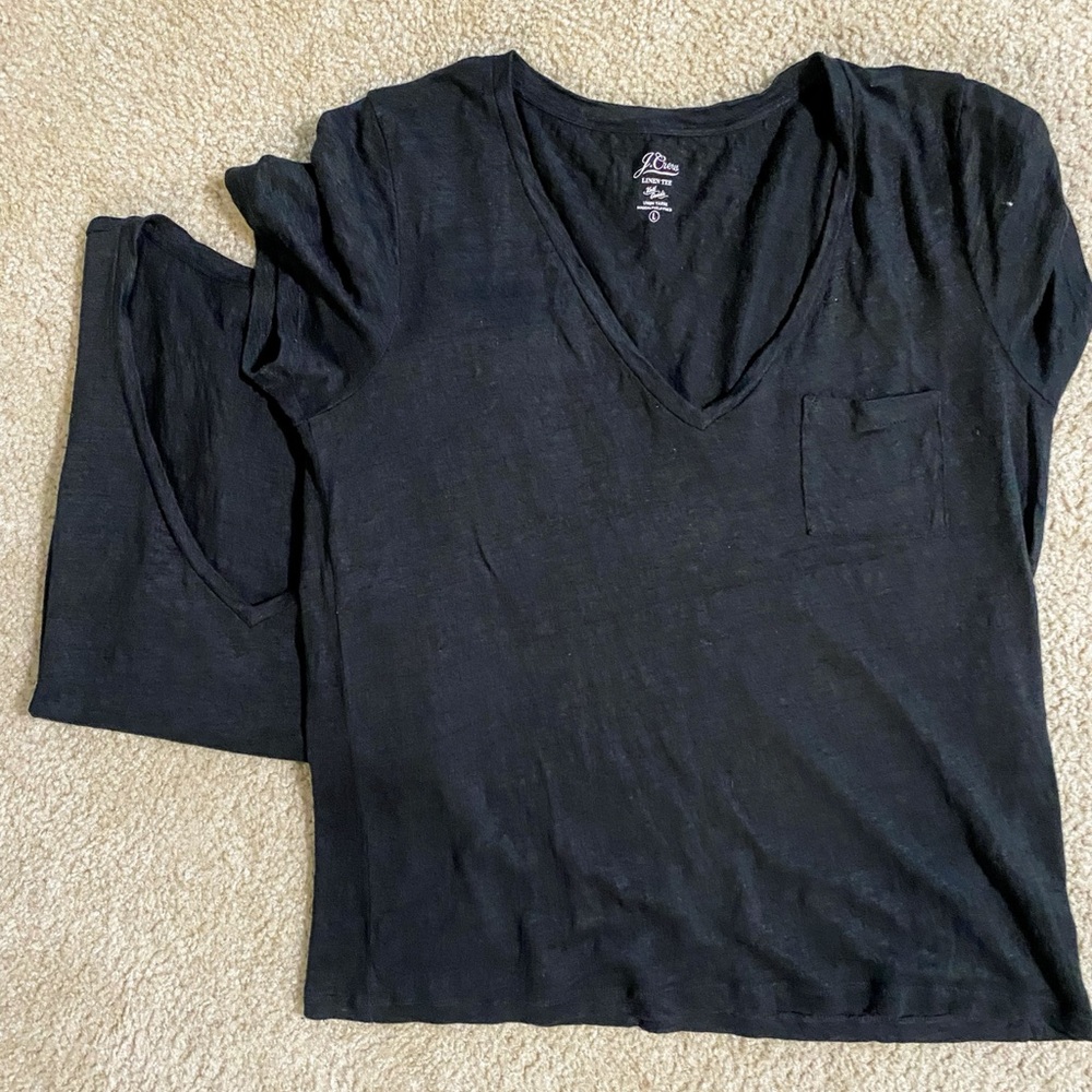 J crew linen pocket tee